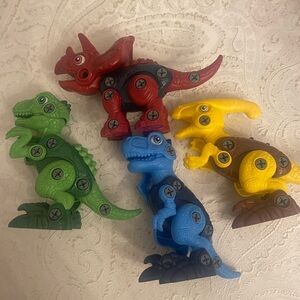 Dinosaur Assembly Toy Set - Red, Green, Blue, Yellow